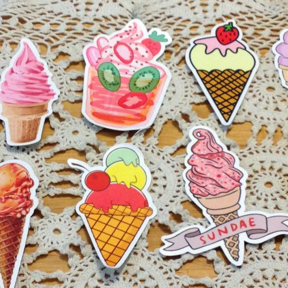 Crafts stickers bundle, ice cream and desserts